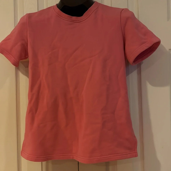 Pink Crew Neck Short Sleeve Pullover - Picture 4 of 15